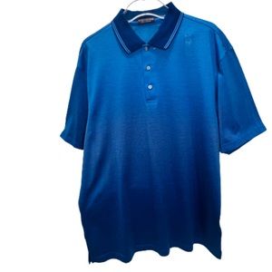 J. HILBURN Men’s Blue Polo Shirt Short Sleeve Custom Knit Polo Shirt XL